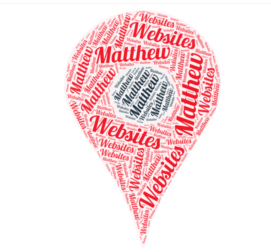 A big wordart of the words Matthew and Websites